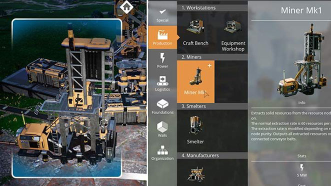 satisfactory завод для добычи ресурсов