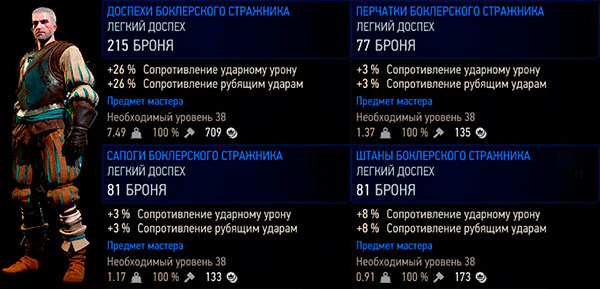 Ведьмак 3: Дикая охота - доспехи Боклерского стражника - мастер Ведьмак 3: Дикая охота - доспехи Боклерского стражника - мастер