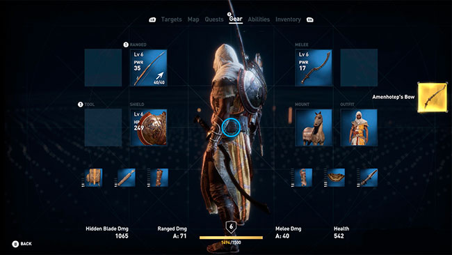 Assassin's Creed Origins инвентарь Assassin's Creed Origins инвентарь